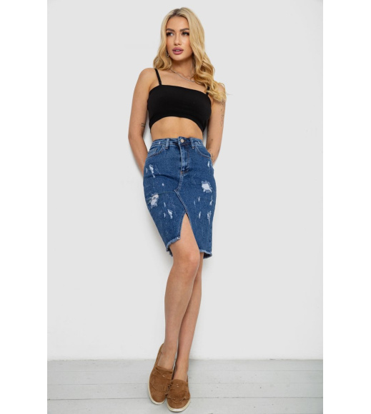 Юбка женская джинсовая, цвет синий, 182R1862