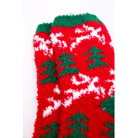 Новорічні жіночі шкарпетки, червоного кольору, 151R2327