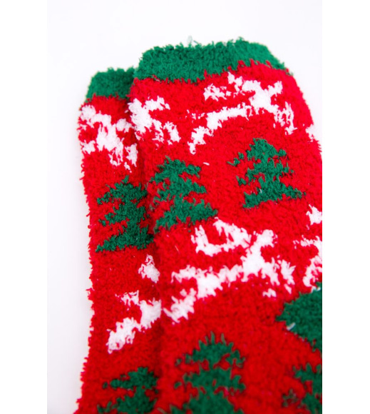 Новорічні жіночі шкарпетки, червоного кольору, 151R2327