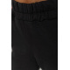 Спортивні штани жіночі на флісі однотонні, колір чорний, 119R218