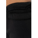 Спортивні штани жіночі на флісі однотонні, колір чорний, 119R218