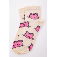 Женские носки, бежевого цвета с принтом, 167R321