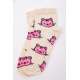 Жіночі шкарпетки, бежевого кольору з принтом, 167R321