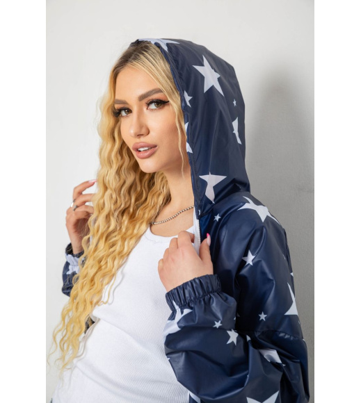 Ветровка женская с капюшоном, цвет синий, 238R102