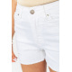 Джинсовые шорты женские, цвет белый, 164R1159