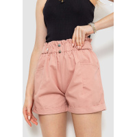 Шорты женские на резинке с манжетом, цвет пудровый, 214R811