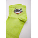 Жіночі шкарпетки, салатового кольору з принтом, середньої довжини, 167R346
