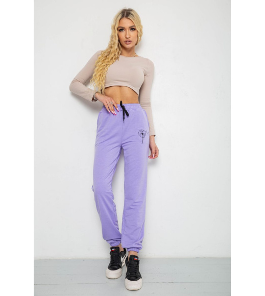 Спортивные штаны женские, цвет сиреневый, 238R121