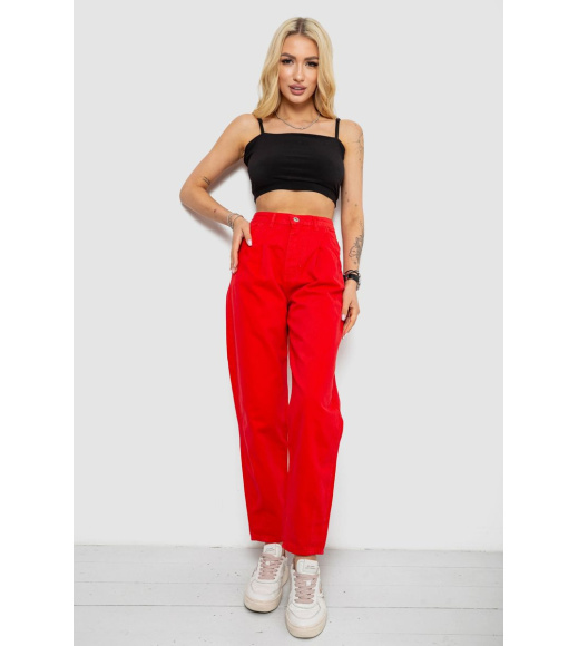 Джинсы женские, цвет красный, 182R1621