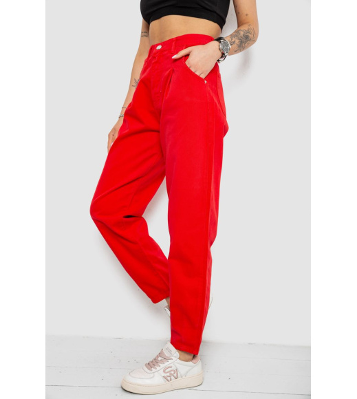 Джинсы женские, цвет красный, 182R1621