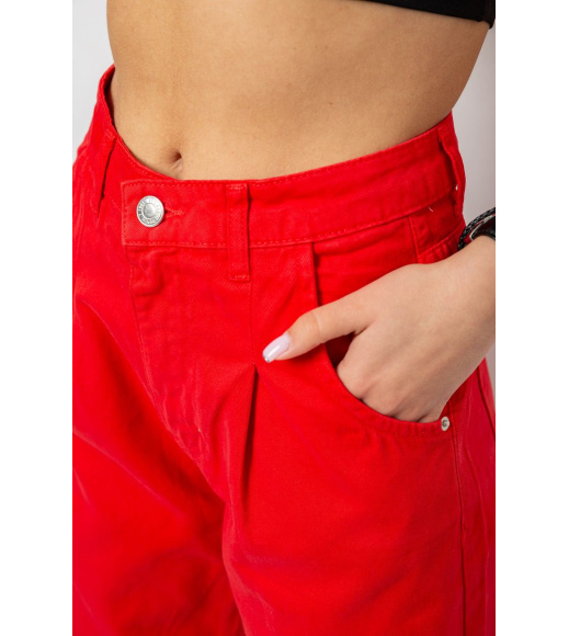 Джинсы женские, цвет красный, 182R1621