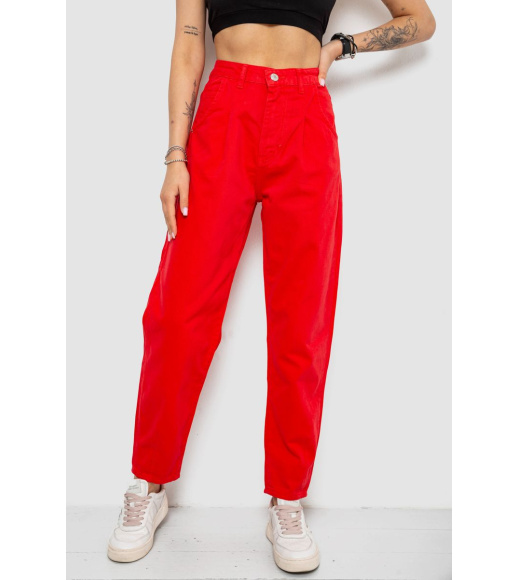 Джинсы женские, цвет красный, 182R1621