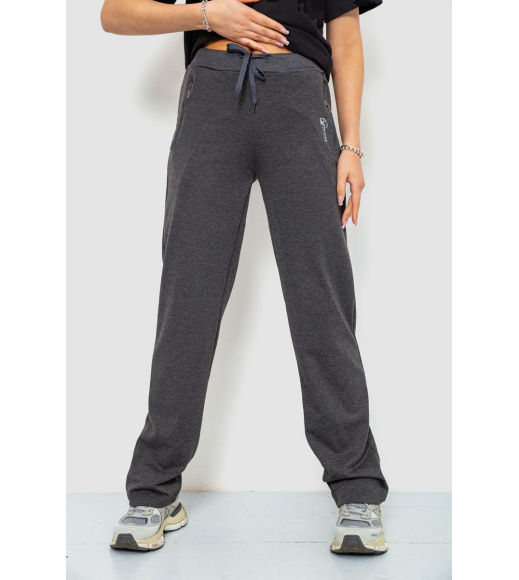 Спорт штани женские, цвет темно-серый, 244R513