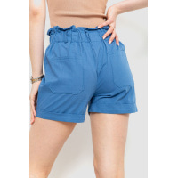 Шорты женские классические с манжетом, цвет джинс, 214R833