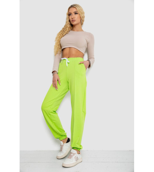 Спорт штани женские, цвет салатовый, 247R4670-1