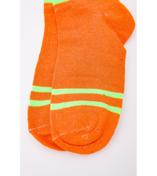 Женские короткие носки, оранжевого цвета с полосками, 167R221-1