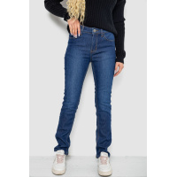 Джинсы женские на флисе, цвет синий, 244RM8110