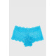 Трусы женские хипстер кружевные, цвет голубой, 131R753