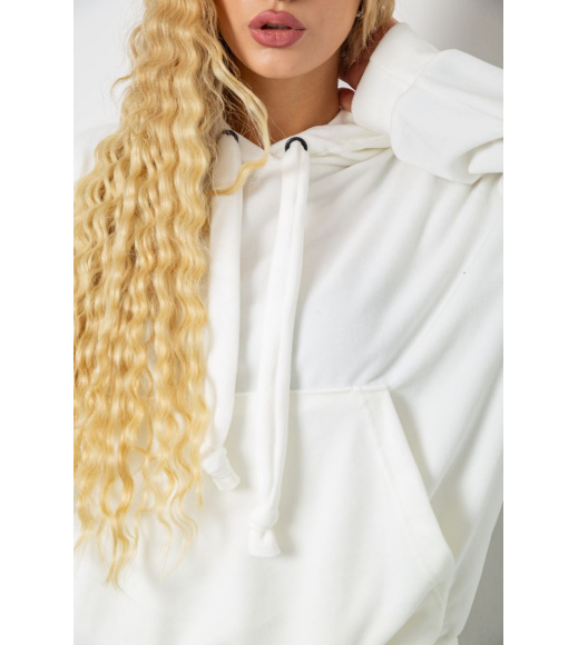 Спорт костюм женский велюровый свободного кроя, цвет молочный, 241R2001-20