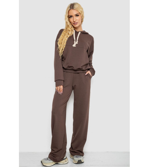 Спортивный костюм женский, цвет шоколадный, 241R2001-11