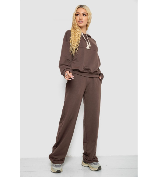 Спортивный костюм женский, цвет шоколадный, 241R2001-11