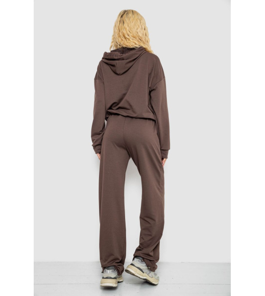 Спортивный костюм женский, цвет шоколадный, 241R2001-11