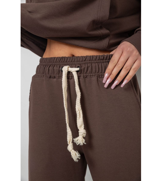 Спортивный костюм женский, цвет шоколадный, 241R2001-11