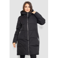 Пуховик женский удлиненный, цвет черный, 243R2309