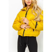 Куртка женская укороченная, цвет горчичный, 198R2859