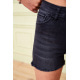 Женские джинсовые шорты, черного цвета, 164R3925