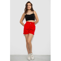 Шорты женские джинсовые, цвет красный, 182R1684