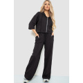 Спорт костюм женский двухнитка, цвет черный, 102R5247