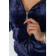 Спортивный костюм женский велюровый, цвет темно-синий, 236R701