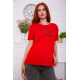 Женская футболка, красного цвета с принтом, 198R014