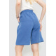 Шорти жіночі вільного крою тканина льон, колір джинс, 177R023