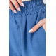 Шорты женские свободного кроя ткань лен, цвет джинс, 177R023