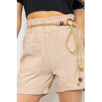 Шорты женские с поясом, цвет бежевый, 214R1704