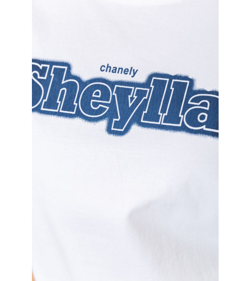 Футболка женская с принтом, цвет белый, 221R3004-1