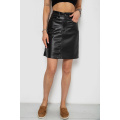 Юбка женская экокожа, цвет черный, 182R2192