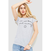 Футболка женская с принтом, цвет серый, 221R3001-1