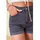 Женские джинсовые шорты, серого цвета, 164R700-285