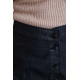 Джинсовая мини-юбка, черного цвета, на пуговицах, 164R101