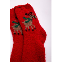 Новогодние женские носки, красно-коричневого цвета, 151R2327