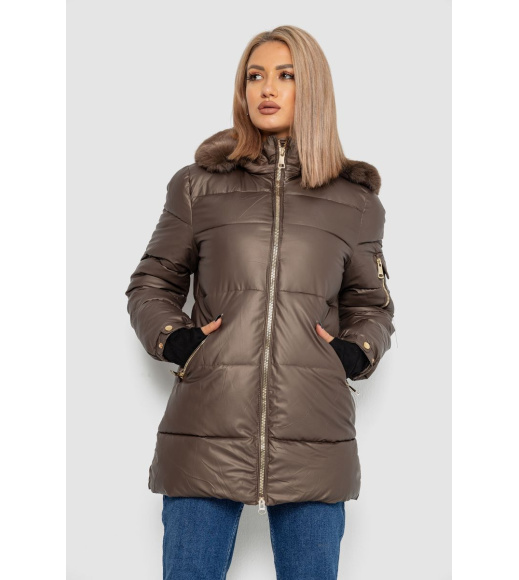 Куртка женская зимняя, цвет коричневый, 244R2153-1