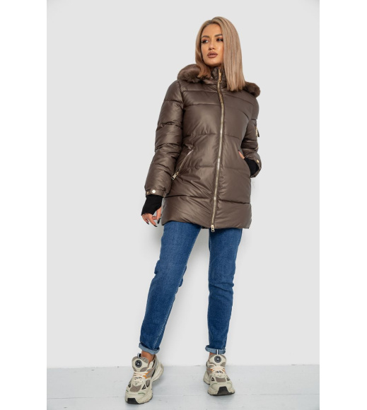 Куртка женская зимняя, цвет коричневый, 244R2153-1