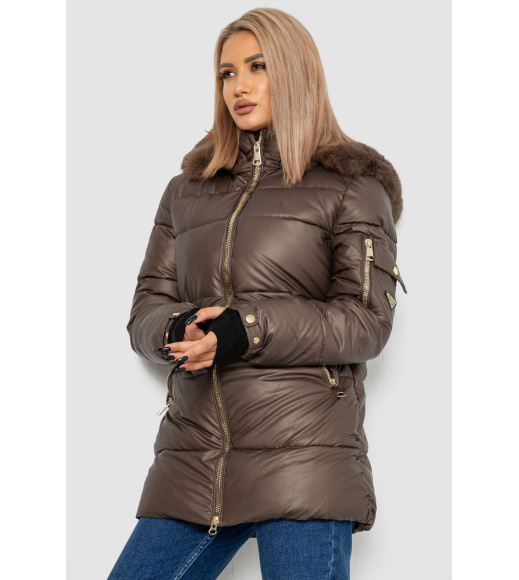 Куртка женская зимняя, цвет коричневый, 244R2153-1