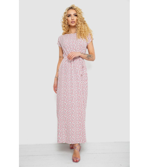 Платье с принтом софт, цвет молочно-красный, 214R0228-2