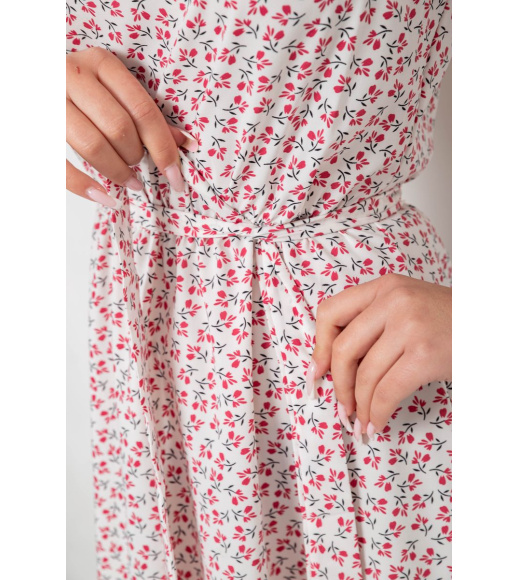 Платье с принтом софт, цвет молочно-красный, 214R0228-2