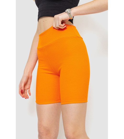 Велотреки жіночі в рубчик, колір помаранчевий, 221R3020