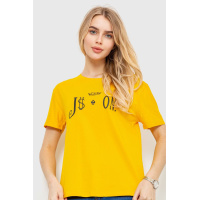 Футболка женская, цвет горчичный, 198R022